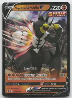 Single Strike Urshifu V Promo Holo SWSH: Sword & Shield Promo Cards SWSH106 NM - Image 1
