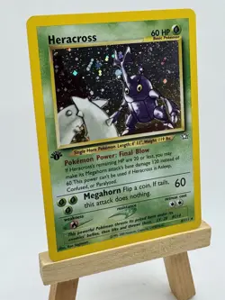 Pokemon Neo Genesis 1st Edition Heracross 6/111 Holo Rare Card 2000 WOTC TCG - Image 3