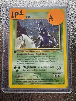 Pokemon Neo Genesis 1st Edition Heracross 6/111 Holo Rare Card 2000 WOTC TCG - Image 5