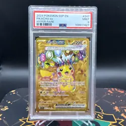 Pokemon Surging Sparks Pikachu Ex 247/191 Hyper Rare - SSP Mint PSA 9 - Image 1