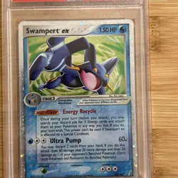 2006 POKEMON EX CRYSTAL GUARDIANS 98 SWAMPERT EX-HOLO PSA 5 EX - Image 2