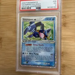 2006 POKEMON EX CRYSTAL GUARDIANS 98 SWAMPERT EX-HOLO PSA 5 EX - Image 4