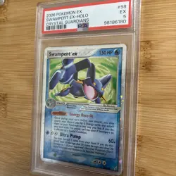 2006 POKEMON EX CRYSTAL GUARDIANS 98 SWAMPERT EX-HOLO PSA 5 EX - Image 5