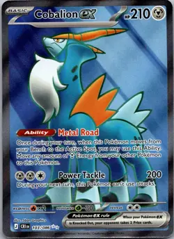 Cobalion ex 103/086 Ultra Rare Chaos Rising Pokemon Near Mint - Image 1