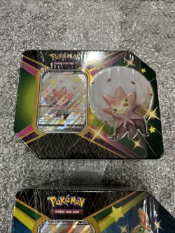 Pokemon Shining Fates Tin Lot 2x Cramorant Eldegoss Brand New Factory Sealed - Image 4