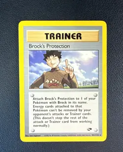 Vintage Pokemon TCG Gym Challenge -Brock's Protection (101/132) Rare -NM/M - Image 1
