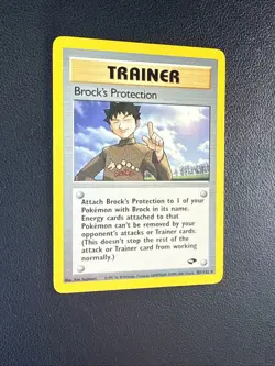 Vintage Pokemon TCG Gym Challenge -Brock's Protection (101/132) Rare -NM/M - Image 2
