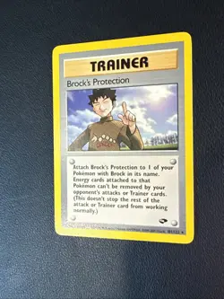 Vintage Pokemon TCG Gym Challenge -Brock's Protection (101/132) Rare -NM/M - Image 3