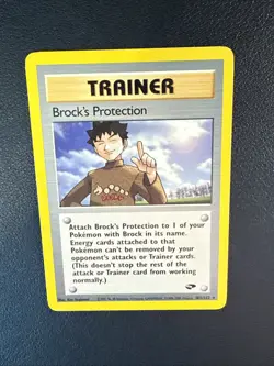 Vintage Pokemon TCG Gym Challenge -Brock's Protection (101/132) Rare -NM/M - Image 5