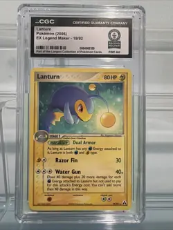 Lanturn - 2006 Pokemon - EX Legend Maker - 19/92 WORLD RECORD SLAB 1/1 - Image 1