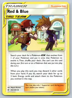Red & Blue 202/236 Cosmic Eclipse Pokemon LP - Image 1