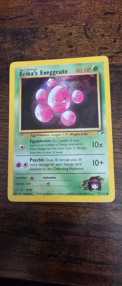 Erika's Exeggcute 77/132 Common Gym Heroes Pokemon Lightly Played - Image 1