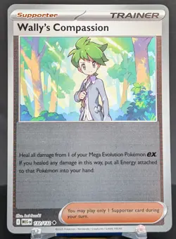 Pokemon Wally's Compassion #132/132 English Mega Evolution Reverse Holo - Image 1
