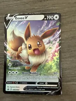 Eevee V SWSH065 Sword & Shield Black Star Promo Holo Full Art Card NM Condition - Image 1