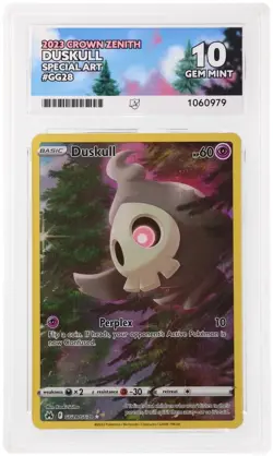 Pokemon TCG Card Duskull GG28/GG70 Crown Zenith Galarian Gallery - ACE 10 - Image 1