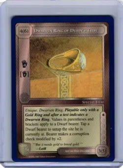 Dwarven Ring of Durin's Tribe Middle Earth CCG card ICE MECCG Wizards Unlimited - Image 1