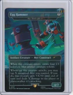 MTG | Egg Hammer - Myr Battlesphere (Rainbow Foil) Sonic Secret Lair Drop - Image 1