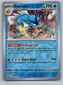 Gyarados 130/165 Rare 151 Pokemon Reverse Holo Near Mint - Image 1