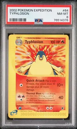 Pokemon Typhlosion Expedition #64 PSA 8 - Image 1