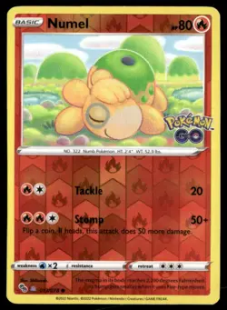 Numel (Peelable Ditto) 013/078 Reverse Holo Common 2022 Pokemon GO Pokemon NM - Image 1