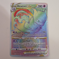 Pokemon TCG Mewtwo VSTAR 079/078 Pokemon GO Rainbow Secret Rare Full Art Holo EN - Image 1