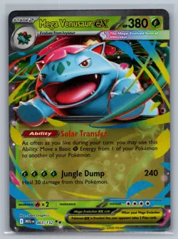 Mega Venusaur ex 003/132 Double Rare Mega Evolution Pokemon Near Mint - Image 1