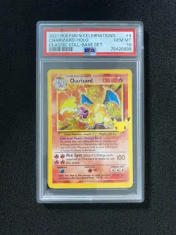 2021 Pokemon TCG English Charizard (Celebrations Promo) 4/102 PSA 10 WA12 - Image 1