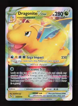 Dragonite VSTAR 050/078 Holo VSTAR Rare Pokemon GO Pokemon Near Mint - Image 1