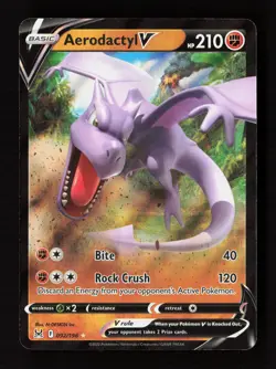 Aerodactyl V 092/196 Holo V Rare Lost Origin Pokemon Near Mint - Image 1