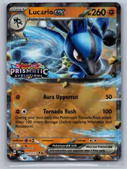 Lucario ex (Prismatic Evolutions Stamp) 051/131 Holo Pokemon NM/M - Image 1