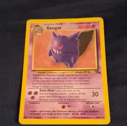 Wizards of the Coast Fossil Gengar 20/62 Holo Rare Psychic English 1999 80 - Image 1
