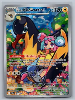 Iono's Kilowattrel 163/159 Illustration Rare Journey Together Pokemon Near Mint - Image 1
