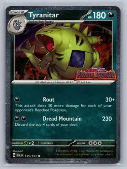 Tyranitar (Paldea Evolved Stamp) 135/193 Holo Pokemon NM/M - Image 1