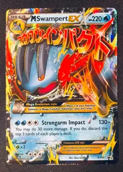 Pokemon MEGA M Swampert EX Ultra Rare XY87 Black Star Promo Holo (HP/DMG) - Image 1