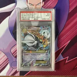 PSA 9 MINT 2015 Pokemon XY Breakthrough M Mewtwo EX 63 (Old style slab!) - Image 1
