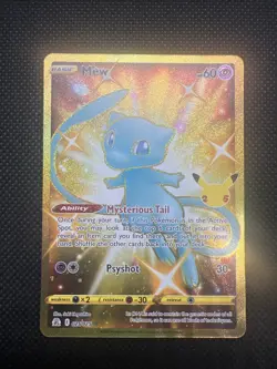 POKEMON TCG SHINY MEW (GOLD) CELEBRATIONS FULL ART HOLO 025/025 - Image 1