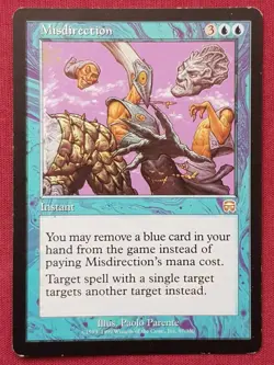 Magic The Gathering MERCADIAN MASQUES MISDIRECTION blue card MTG - Image 1
