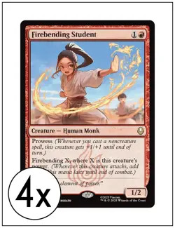 4x Firebending Student, Avatar The Last Airbender, Magic MTG NM - Image 1