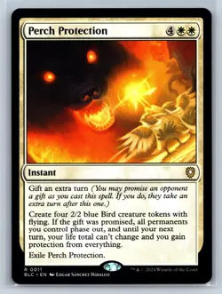 PERCH PROTECTION 11 RARE COMMANDER: BLOOMBURROW MAGIC: THE GATHERING NM - Image 1