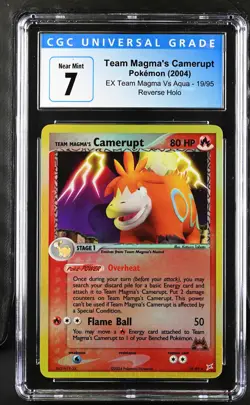 Team Magma's Camerupt 19/95 Reverse Holo Pokemon CGC 7 Near Mint - Image 1