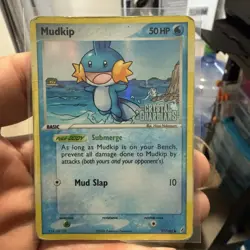 Mudkip 57/100 EX Crystal Guardians Stamped Reverse Holo Pokemon TCG Card MP - Image 1