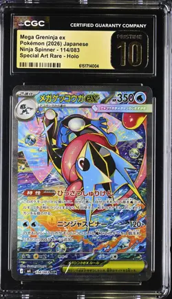 Japanese Pokemon Mega Greninja Ex 114/083 Ninja Spinner CGC PRISTINE 10 - Image 1