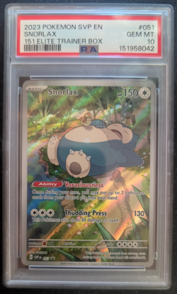 PSA 10 Snorlax 2023 Pokemon SVP 051 Black Star Promo 151 ETB Gem Mint English - Image 1