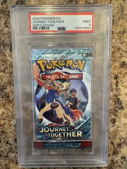 Pokemon Journey Together Hop's Zacian Booster Pack Art PSA 9 Mint - Image 1