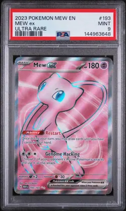 2023 Pokemon 151 - Mew Ex Ultra Rare No. 193 PSA 9 - Image 1