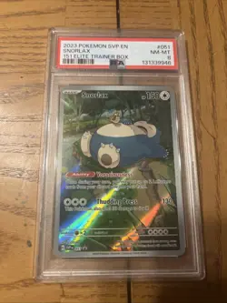 2023 POKEMON SVP EN-SV BLACK STAR PROMO 151 ELITE TRAINER BOX #051 SNORLAX PSA 8 - Image 1