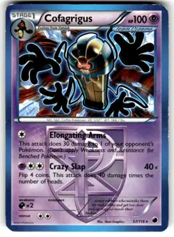 Cofagrigus (Team Plasma) 57/116 Rare - Pokemon Plasma Freeze 2013 MP - Image 1