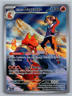 Ethan's Magcargo 222/217 Illustration Rare Ascended Heroes Pokemon Near Mint - Image 1