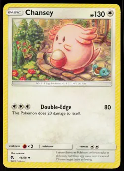 Chansey 46/68 Uncommon Hidden Fates Pokemon Near Mint - Image 1