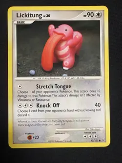 The Pokemon Company Lickitung 80/127 Platinum 2009 Eng Regular Common Basic 90 - Image 1